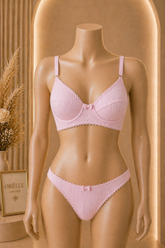 Ribbed Bra Set - غير مبطن
