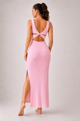 Rib Open Back Maxi Dress