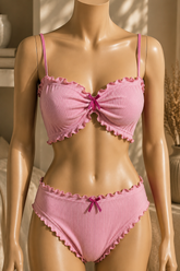 Ribbed Bow Bralette