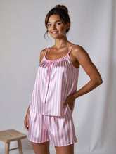Blush Satin Stripe Sleep Set