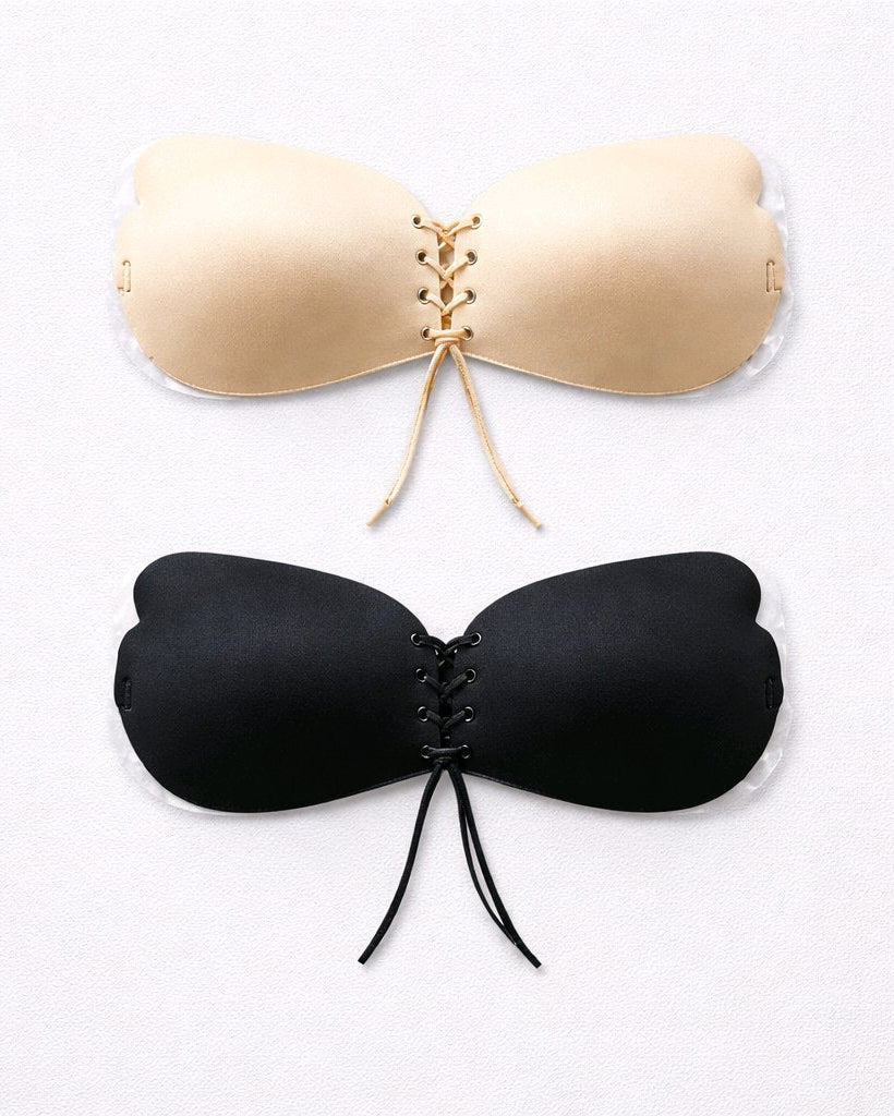 Lace-Up Adhesive Bra
