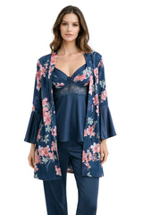 Floral Satin Ensemble