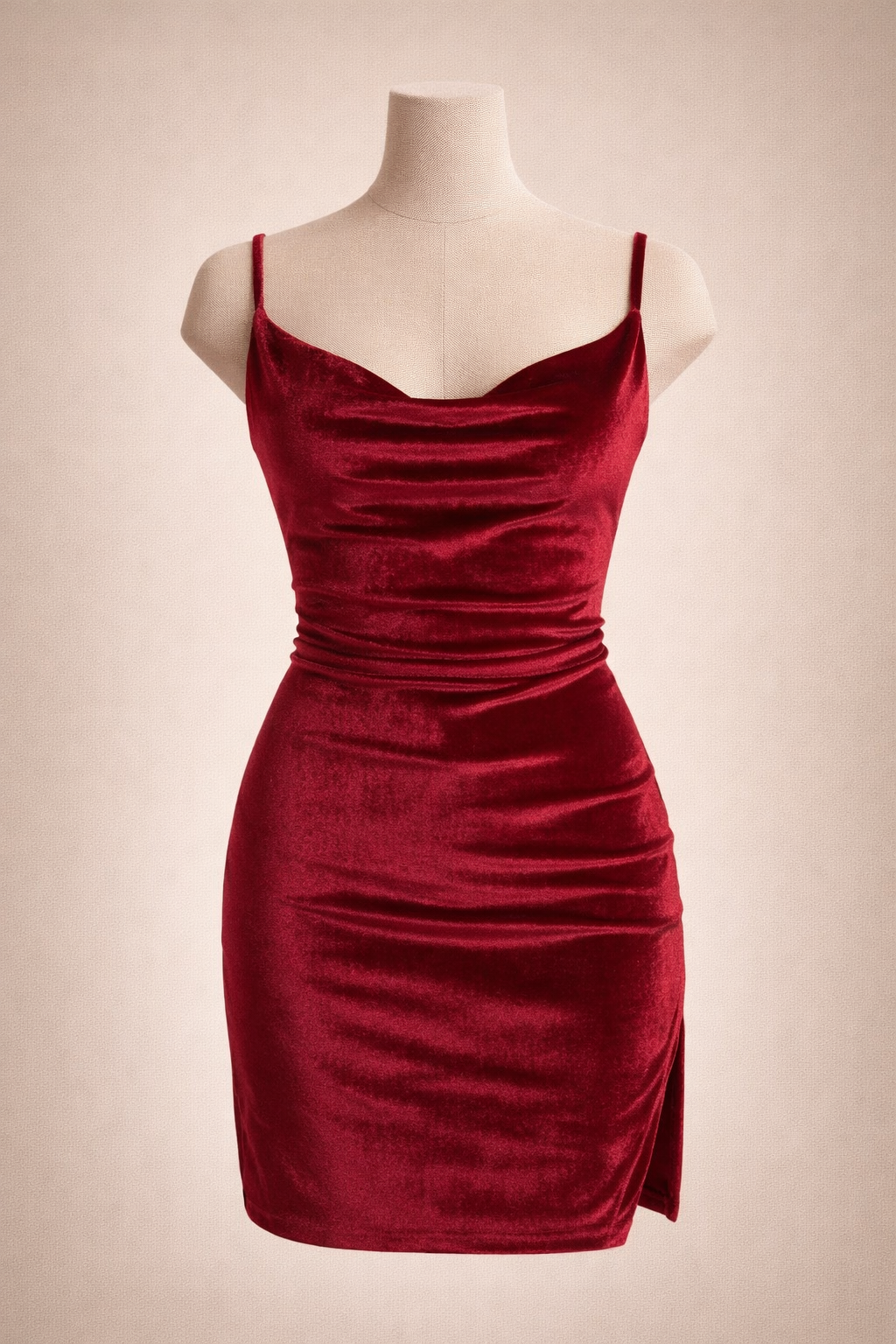 Velvet Draped Dress