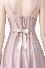 Dot Satin Mini Dress