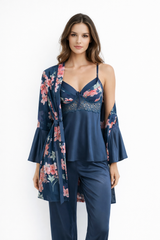 Floral Satin Ensemble