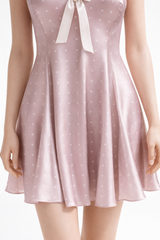 Dot Satin Mini Dress