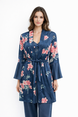 Floral Satin Ensemble