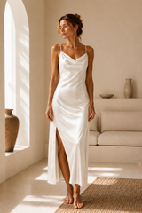 Silky Drape Maxi Dress