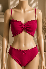 Ribbed Bow Bralette
