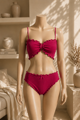 Ribbed Bow Bralette